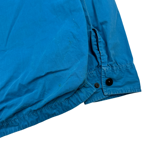 Stone Island 2018 Light Blue Cotton Zipped Overshirt - XL