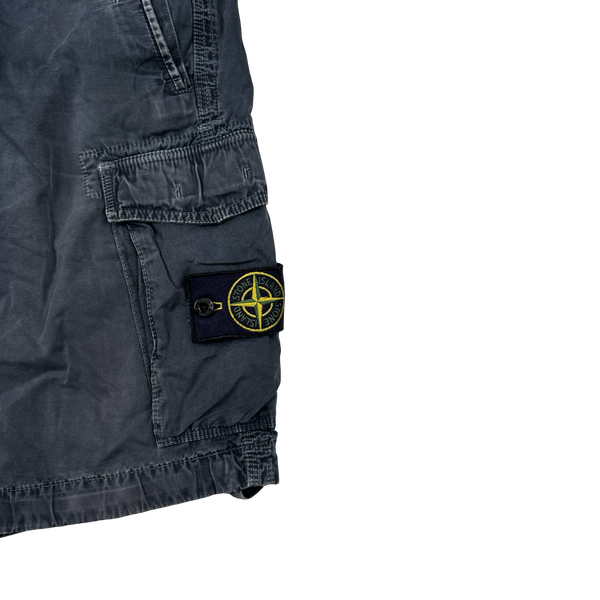 Stone Island 2016 Navy Cotton Cargo Shorts - 31"