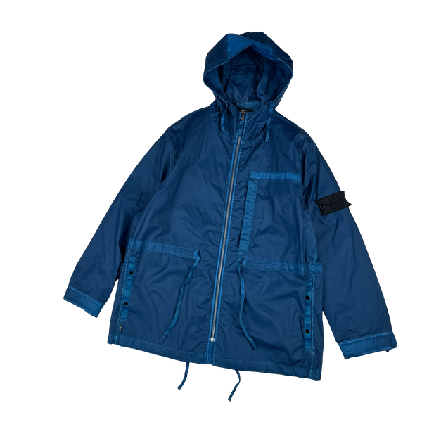 Stone Island Shadow Project Blue Mussola Gommata Parka Cobalt - Large