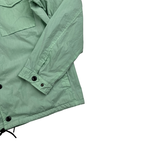 CP Company 50 Fili Mint Green Double Chest Pocket Overshirt Jacket - Large