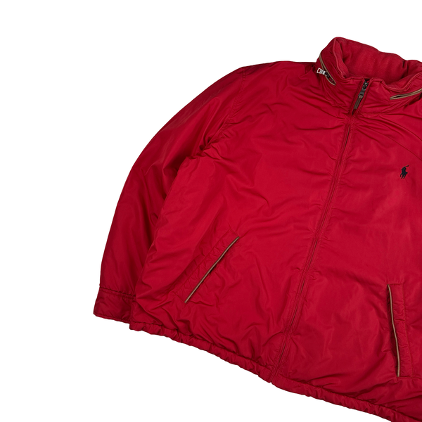 Ralph Lauren Red Harrington Quilted Bomber Jacket - XXL