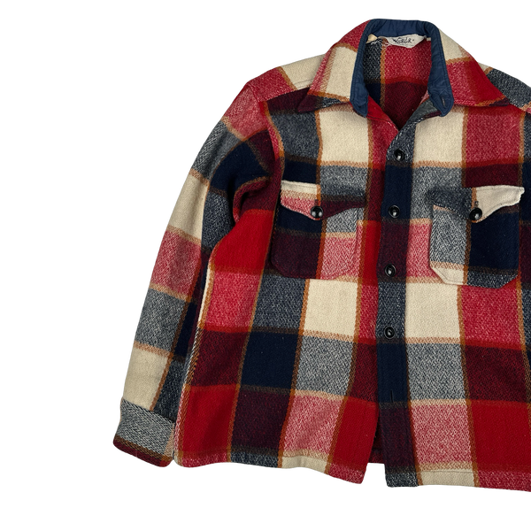 Woolrich Alaskan Heavyweight Checked Button Up Overshirt - Large