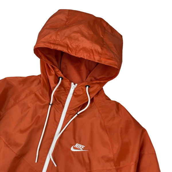 Nike Orange Lightweight Windrunner Hooded Zipped Jacket - Small