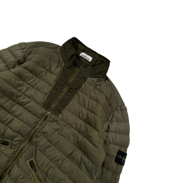 Stone Island 2019 Green Down Filled Loom Woven Puffer Jacket - XXL