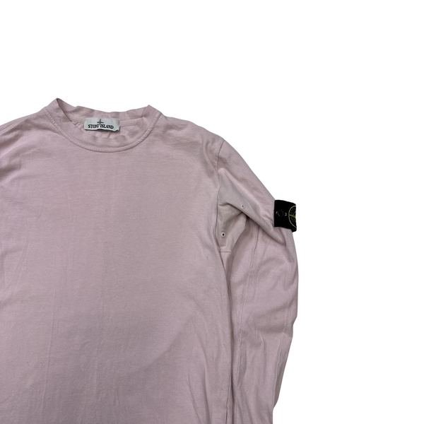 Stone Island 2017 Pink Longsleeve Cotton Top - Small