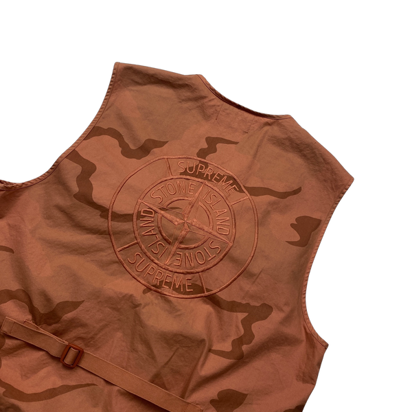 Stone Island x Supreme Brushed Cotton 2C Camo OVD Vest - Large