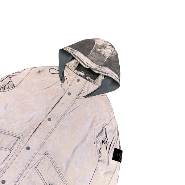 Stone Island 2011 Rare Archive Silver Reflective Jacket - Large