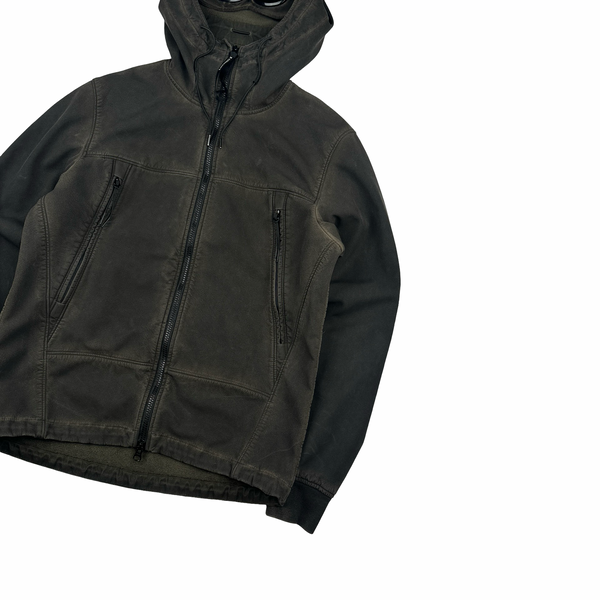 CP Company Brown Re Colour Goggle Soft Shell Jacket - Medium