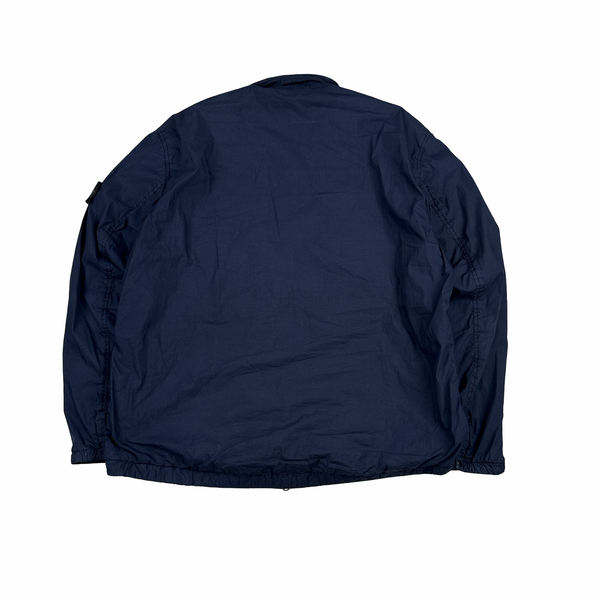 Stone Island 2019 Navy Lined Naslan Light Double Pocket Zipped Overshirt - 3XL