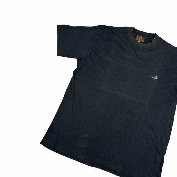 CP Company Vintage Cotton Black Spellout T Shirt - XL