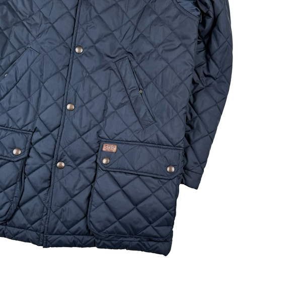 Ralph Lauren Navy Diamond Quilted Jacket - Small