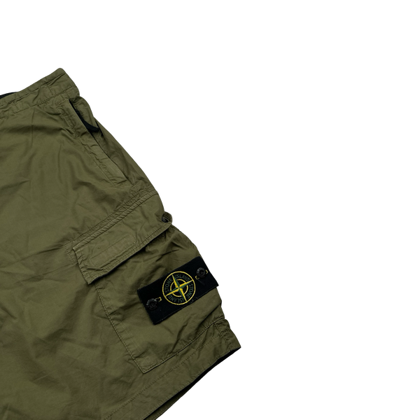 Stone Island 2021 Khaki Cotton Cargo Shorts - 38"