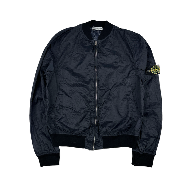 Stone Island 2008 Navy Mesh Badge Lightweight Jacket - Large