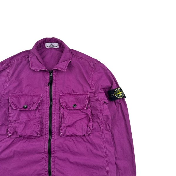 Stone Island 2021 Purple Cotton Overshirt - Medium