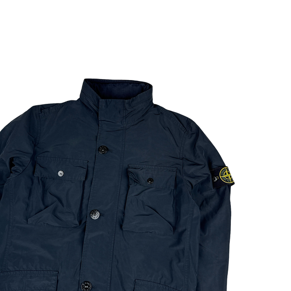 Stone Island 2017 Navy Garment Dyed Micro Reps Field Jacket - Small