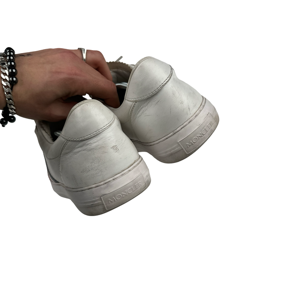 Moncler Striped Leather Low Top Sneaker Trainers - UK 9