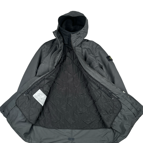 Stone Island 2013 Grey David TC Thick Lined Fishtail Duffle Jacket - XXL