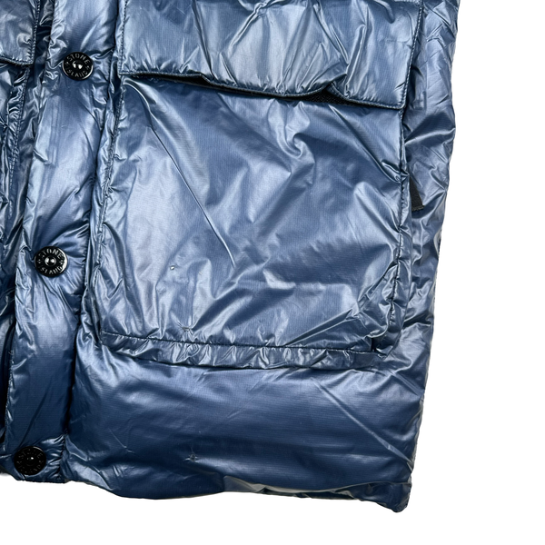 Stone Island 2018 Blue Pertex Quantum Y Down Long Puffer - Medium