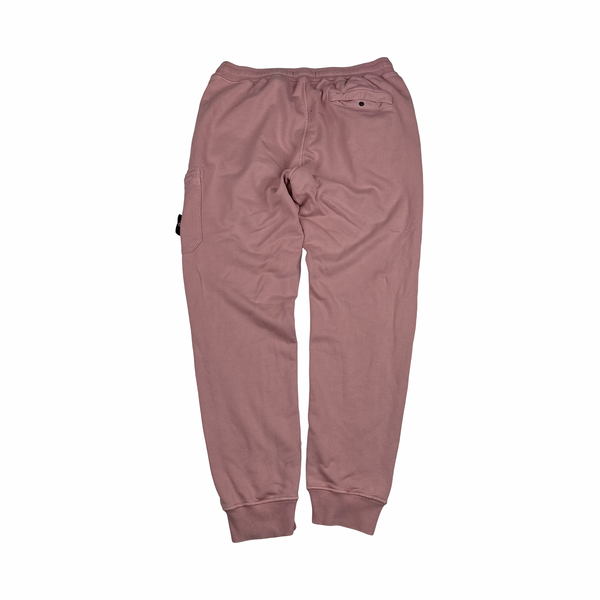 Stone Island 2021 Pink Cotton Pocket Joggers - XL