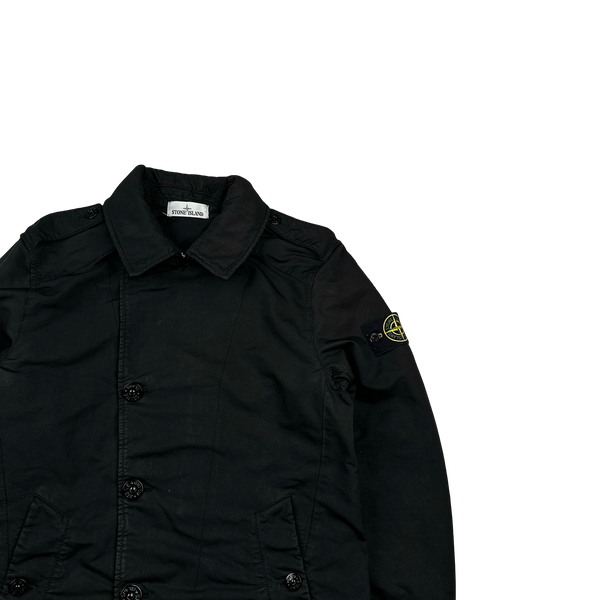 Stone Island 2016 Black David TC Quilted Trench Coat - Medium