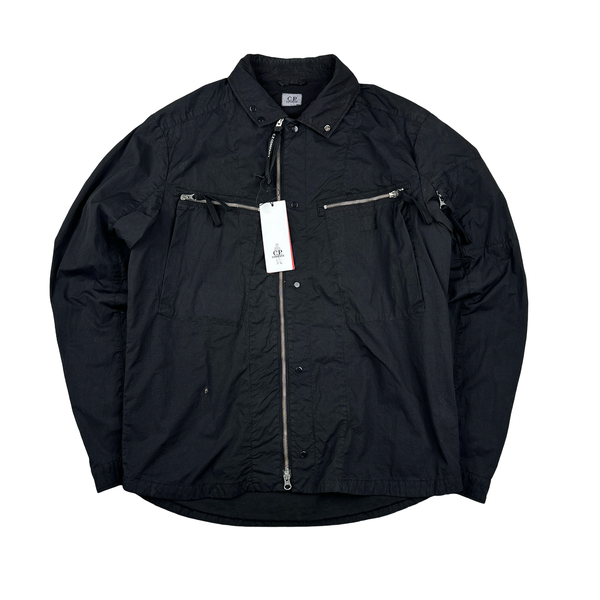 CP Company Bonded Nylon Spellout Overshirt Jacket - Large