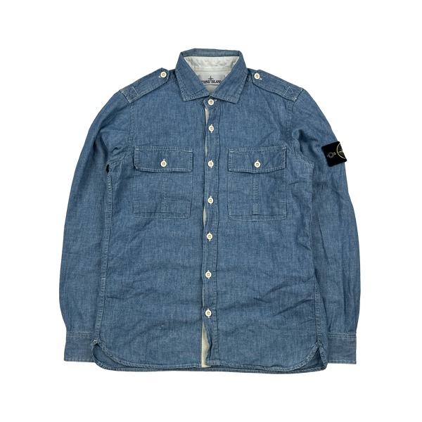 Stone Island 2014 Denim Cotton Overshirt - Small