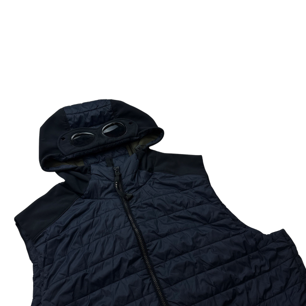 CP Company Navy Padded Hybrid Goggle Gilet - 3XL