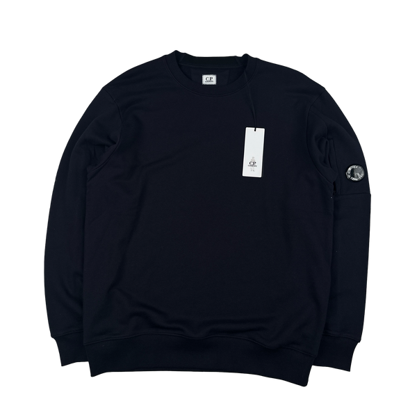 CP Company Navy Cotton Crewneck Lens Viewer Sweatshirt - XL