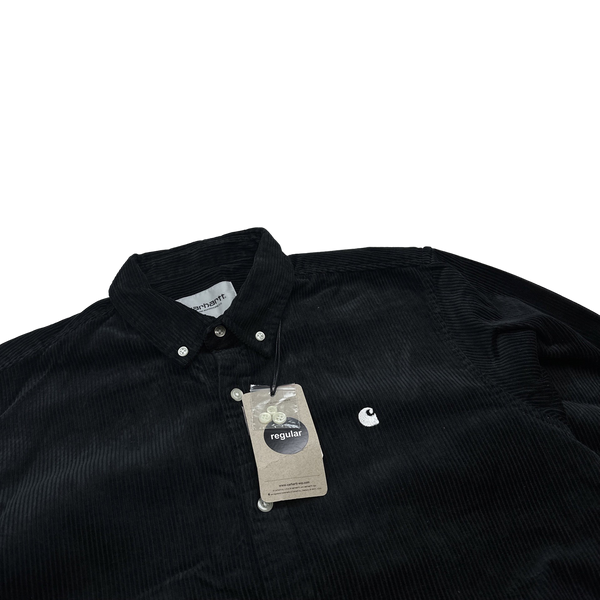 Carhartt WIP Black Corduroy Buttoned Overshirt - Small & Medium