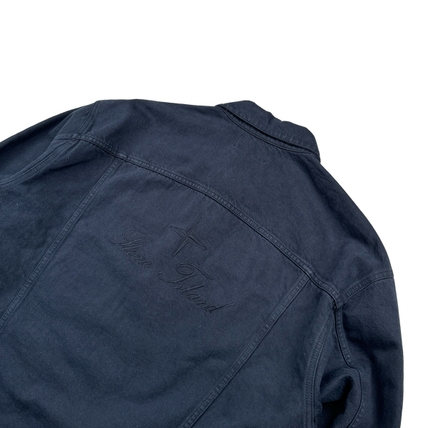 Stone Island x Supreme 2023 Navy Bull Denim TC Jacket - Large