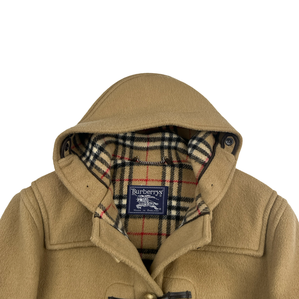 Burberry Lana Wool Blend Hooded Duffle Coat - XL
