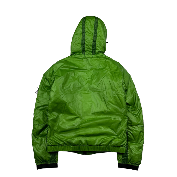 Stone Island 2007 Green Mesh Badge Down Puffer Jacket - Medium