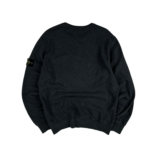Stone Island 2017 Dark Grey Cotton Crewneck Sweatshirt - Large