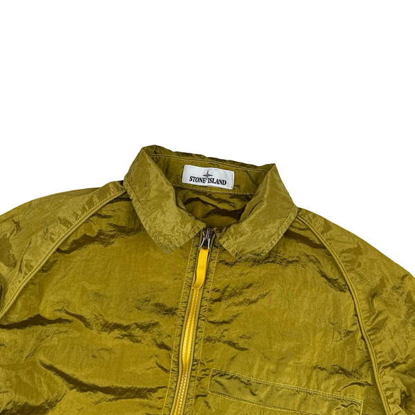 Stone Island 2022 Yellow Nylon Metal Overshirt - Small