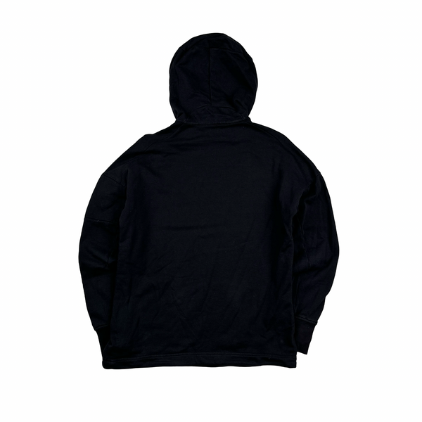 CP Company Black Pullover Zipped Chest Lens View Hoodie - Large