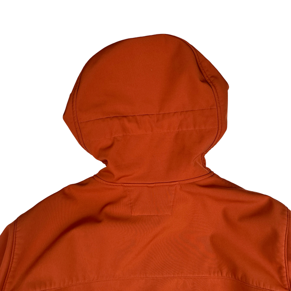 CP Company Orange Soft Shell Goggle Hooded Zipped Jacket - XXL