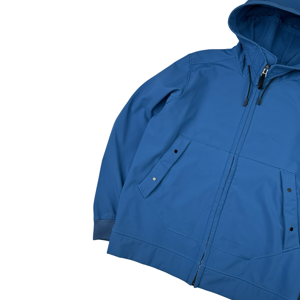 Stone Island 2020 Blue Soft Shell Hooded Jacket - XL