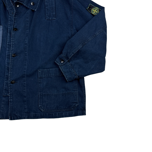 Stone Island Marina Vintage Vertical Badge Denim Jacket - XL