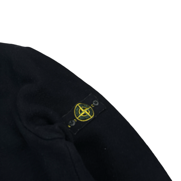 Stone Island Navy Vintage Wool Double Breasted Pea Coat - XL