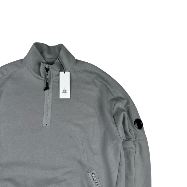 CP Company Grey Quarter Zip Lens Viewer Pullover - 3XL