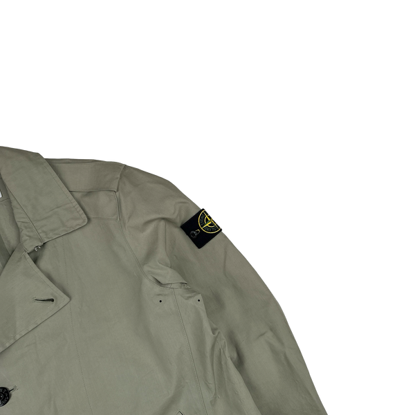 Stone Island 2015 Tan 3L Performance Cotton Trench Coat - Large