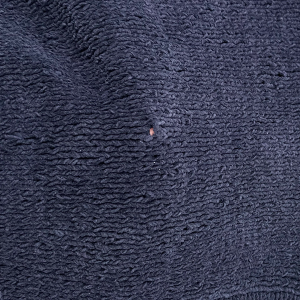 Stone Island 1995 Navy Knitted Chenille Green Edge Mock Neck Pullover - XL