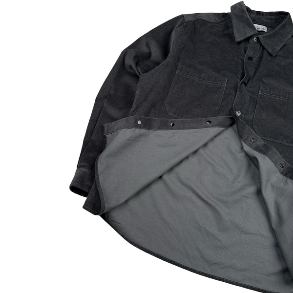 Stone Island 2025 Grey Corduroy Cotton Overshirt - XL