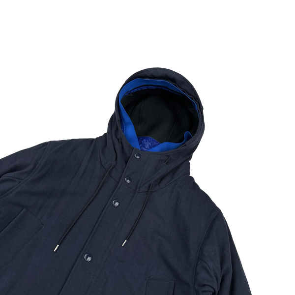 CP Company Navy Nycra Dual Layer Quilted Liner Parka Jacket - Large