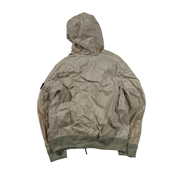 Stone Island 2014 Cream Mussola Gommata Lightweight Jacket - XXL