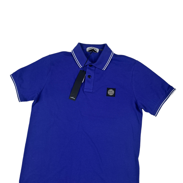 Stone Island 2018 Blue Piped Polo Shirt - Large