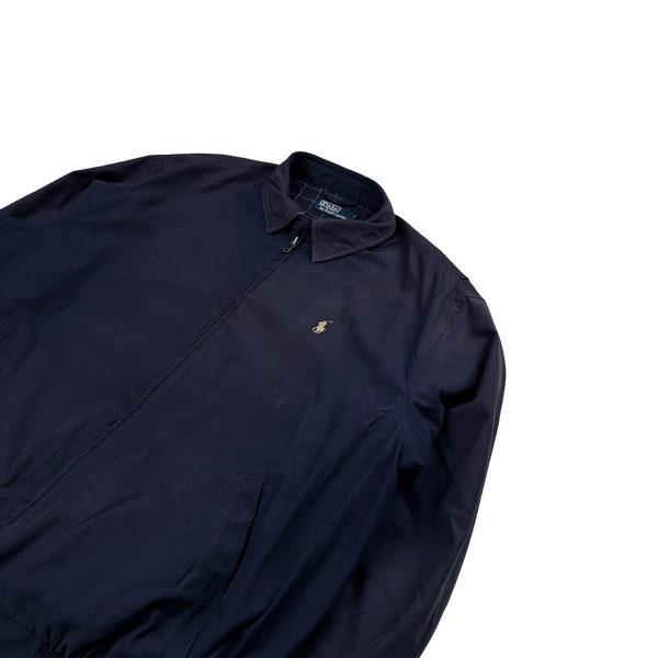 Ralph Lauren Navy Harrington Zipped Jacket - Large