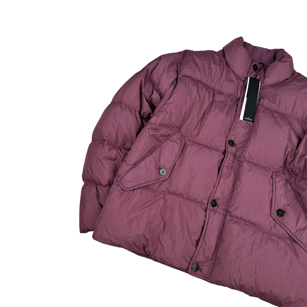 Stone Island 2024 Magenta Crinkle R-NY Down Puffer Jacket - Medium