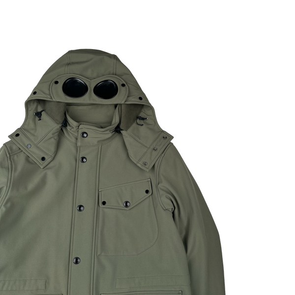 CP Company Khaki Goggle Soft Shell Field Jacket - Large