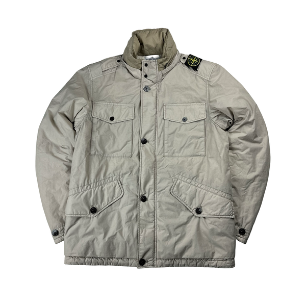 Stone Island 2022 Tan Naslan Light Watro Primaloft Shoulder Badge Field Jacket - Medium